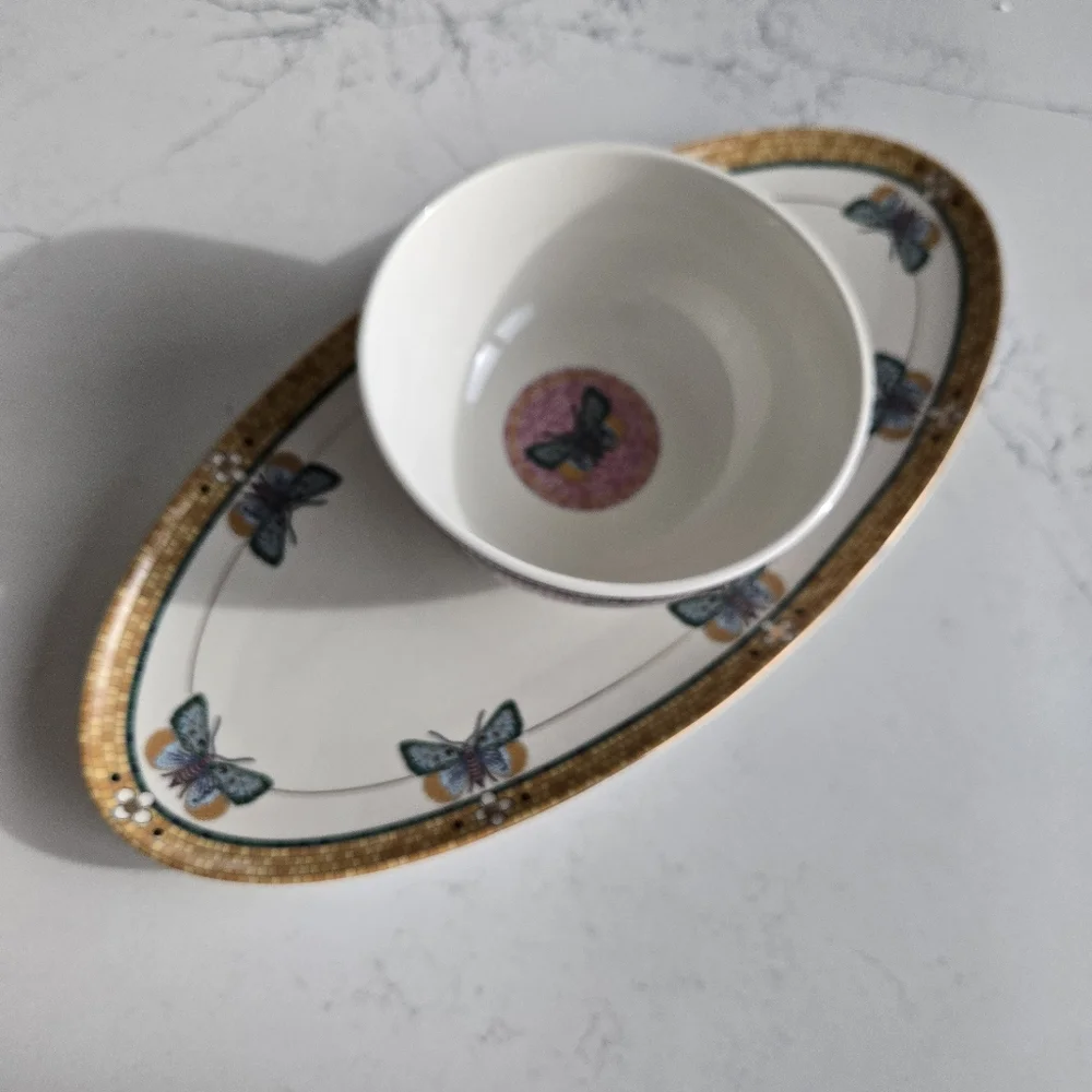 Anthropologie Bistro Butterfly Oval Platter - Picture 12 of 12